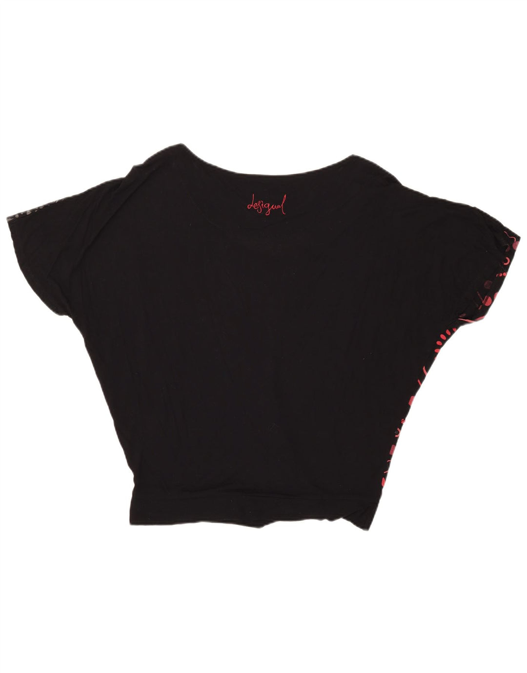 Blusa feminina Desigual com estampa oversized UK 14 médio preto geométrico