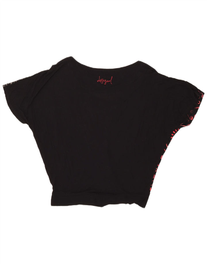 Blusa feminina Desigual com estampa oversized UK 14 médio preto geométrico