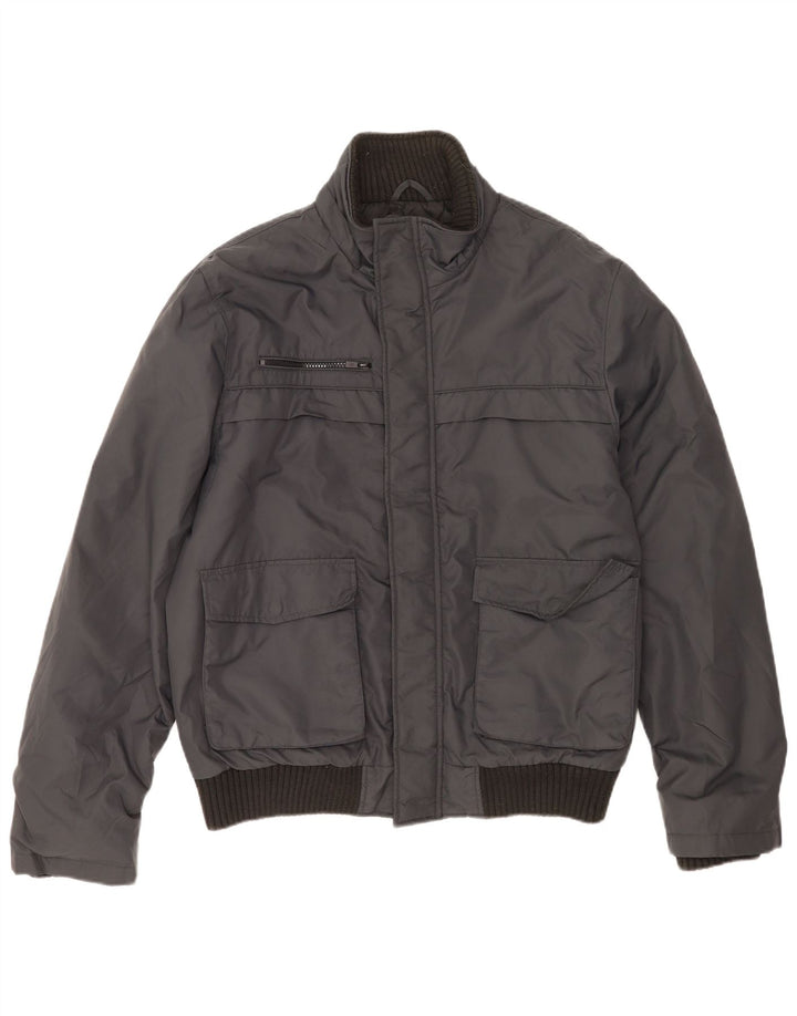 Jaqueta bomber masculina Jack & Jones Reino Unido 42 XL cinza nylon