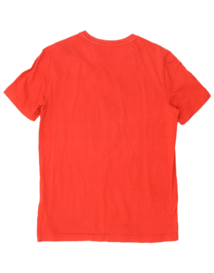 Puma Mens Graphic T-Shirt Top Pequeno Algodão Vermelho
