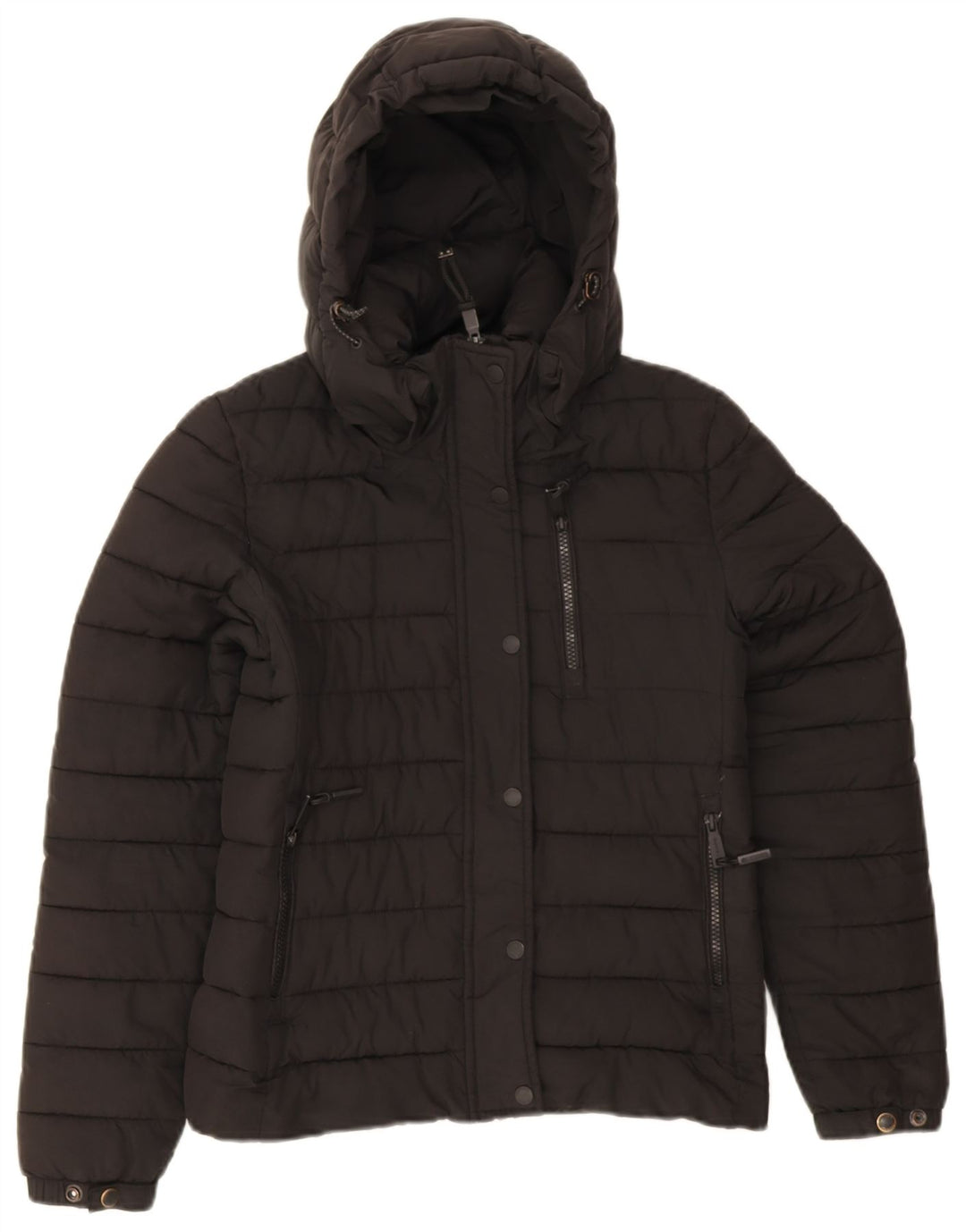 Jaqueta acolchoada com capuz feminina Superdry UK 8 Samll preta