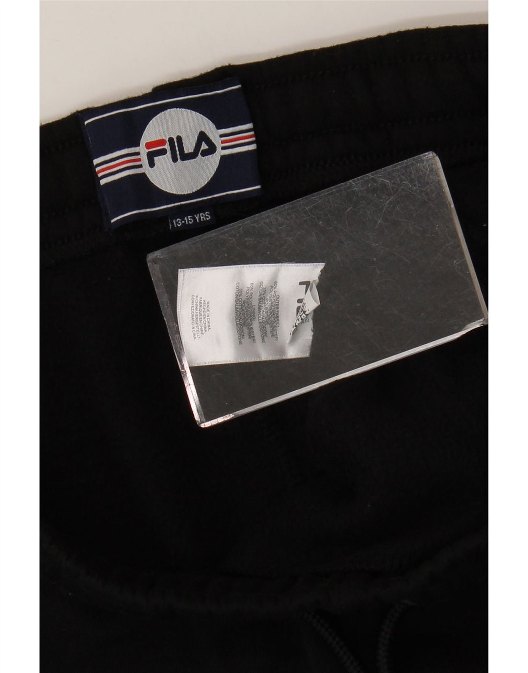 Shorts esportivos Fila Boys Graphic 13-14 anos preto poliéster