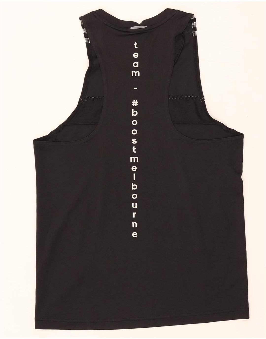 ADIDAS Mens Graphic Vest Top Pequeno Poliéster Preto