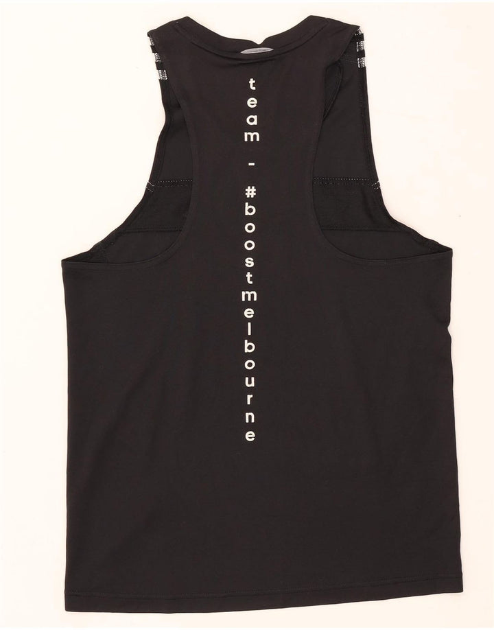 ADIDAS Mens Graphic Vest Top Pequeno Poliéster Preto