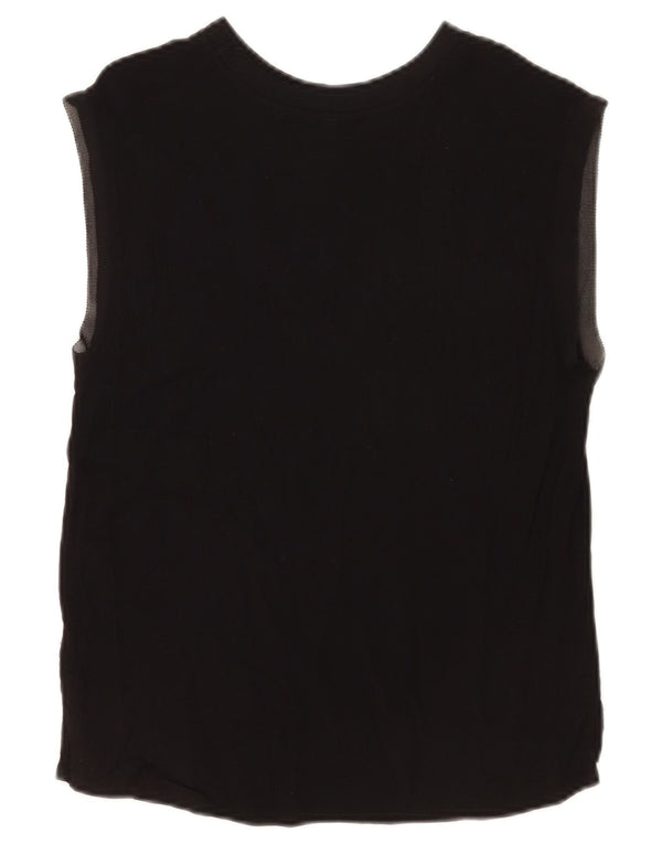 Colete feminino PEPE Jeans UK 10 pequeno viscose preta