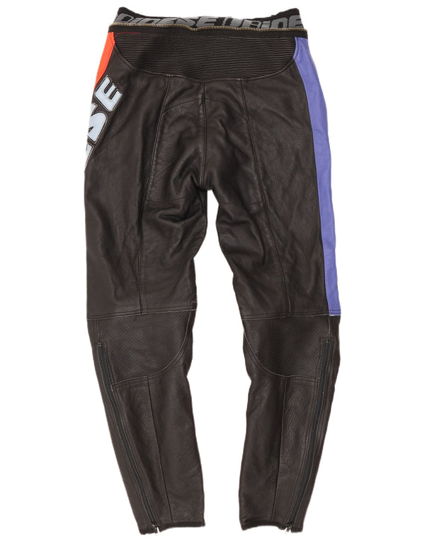 Calça masculina Dainese de couro Moto Racer IT 44 XS W27 L27 preta