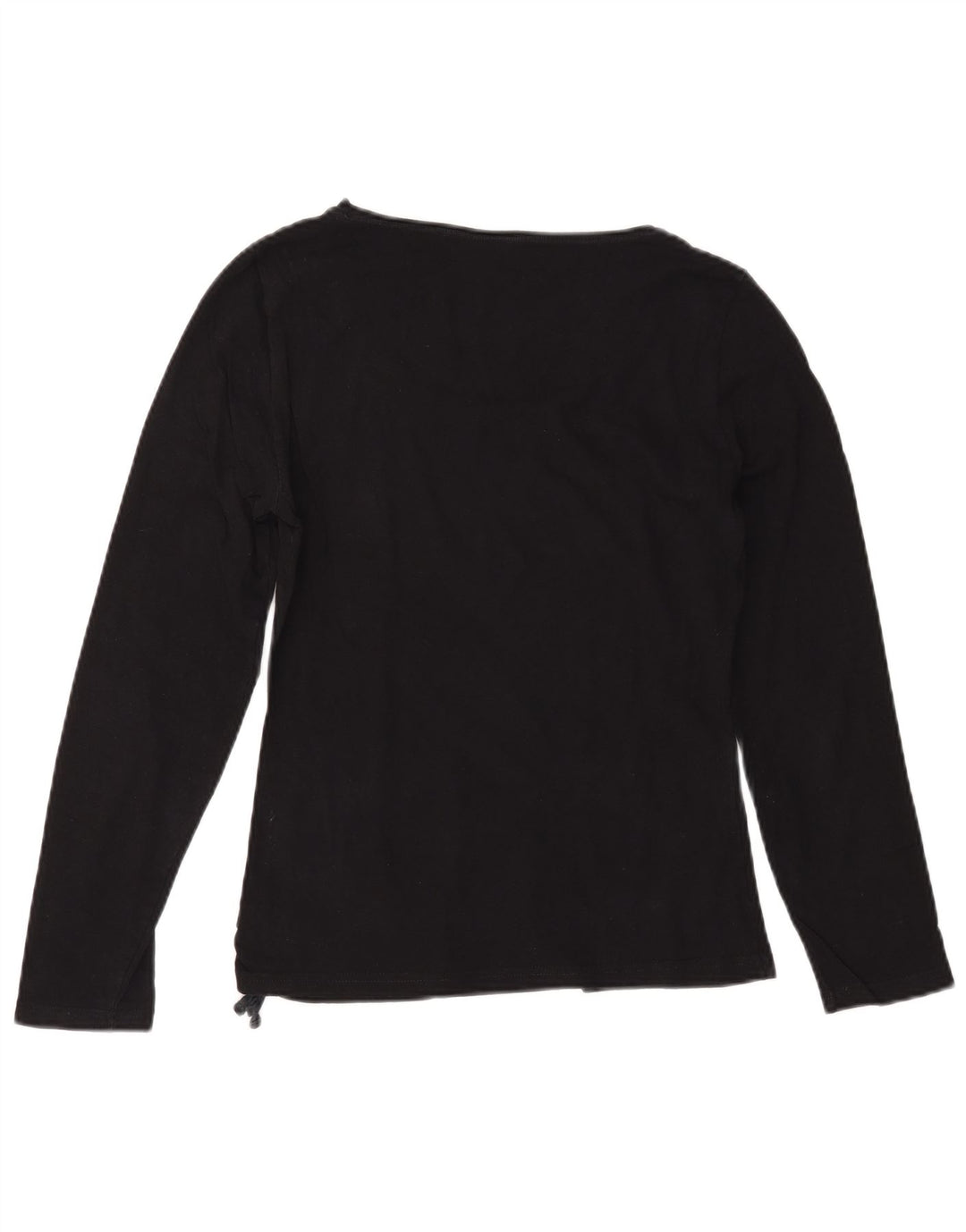 REEBOK Top gráfico feminino manga comprida Reino Unido 12 algodão preto médio