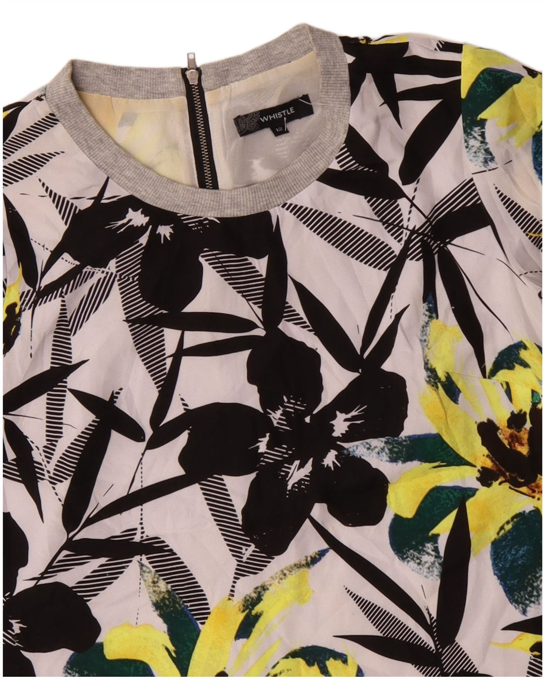 Vestido feminino WHISTLE UK 12 poliéster floral multicolorido médio