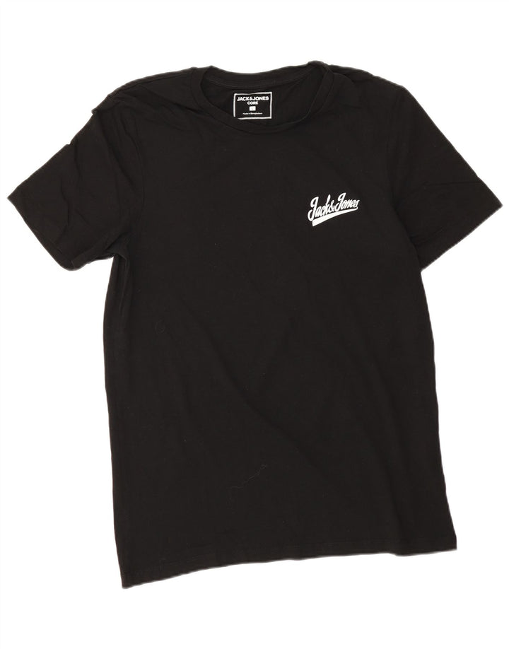Camiseta masculina Jack & Jones grande algodão preto