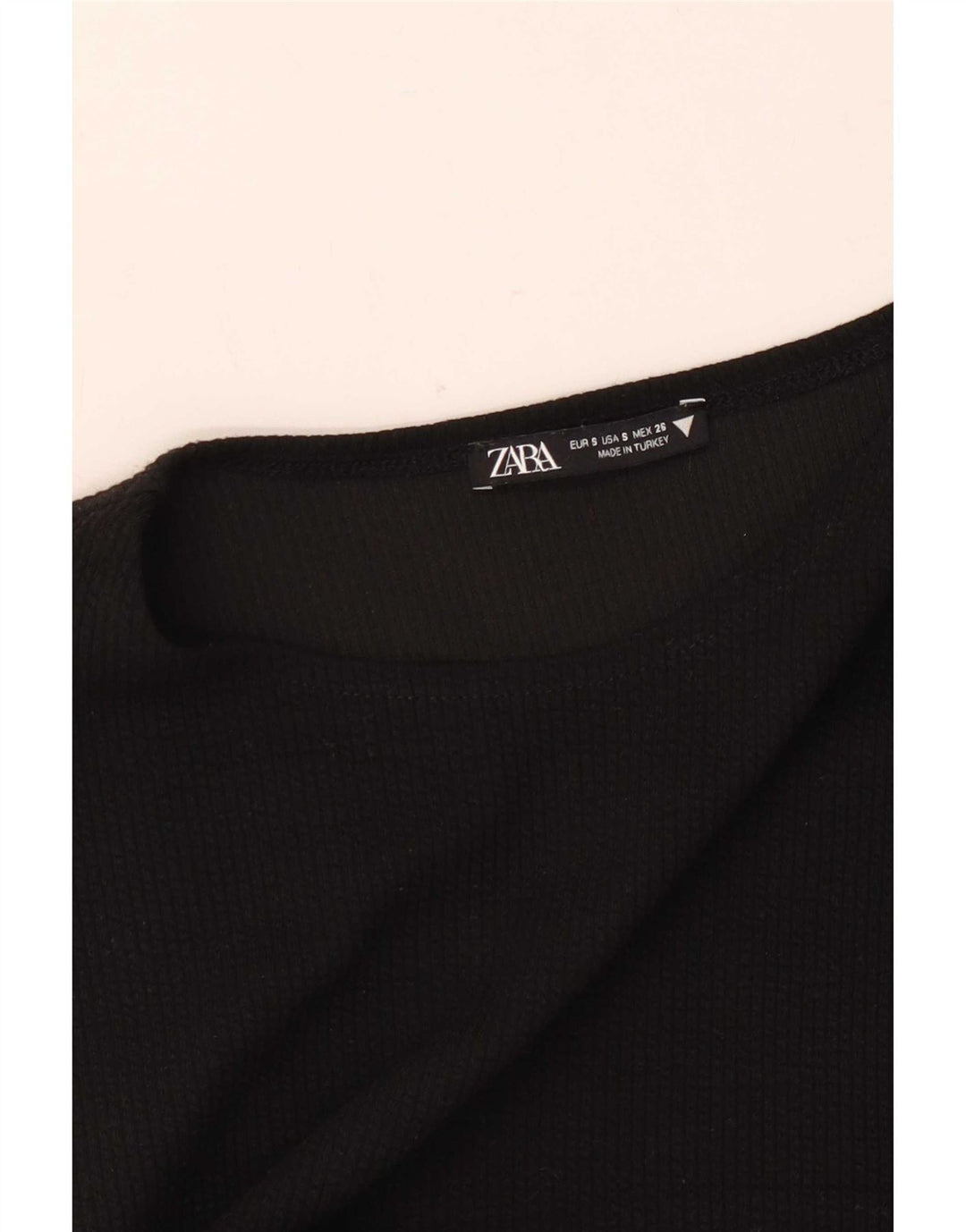 Zara Womens Crop Vest Top Reino Unido 8 Pequeno Preto