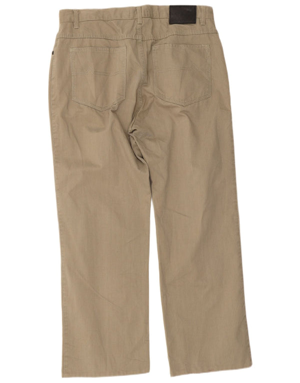 Calça masculina reta casual Marks & Spencer W34 L29 cáqui