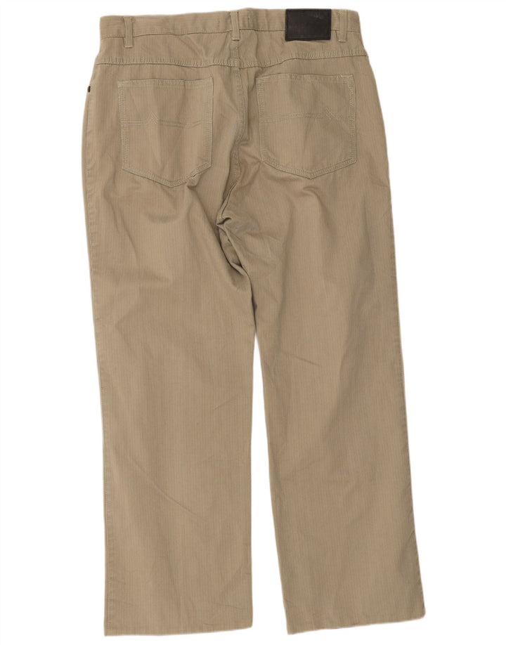 Calça masculina reta casual Marks & Spencer W34 L29 cáqui