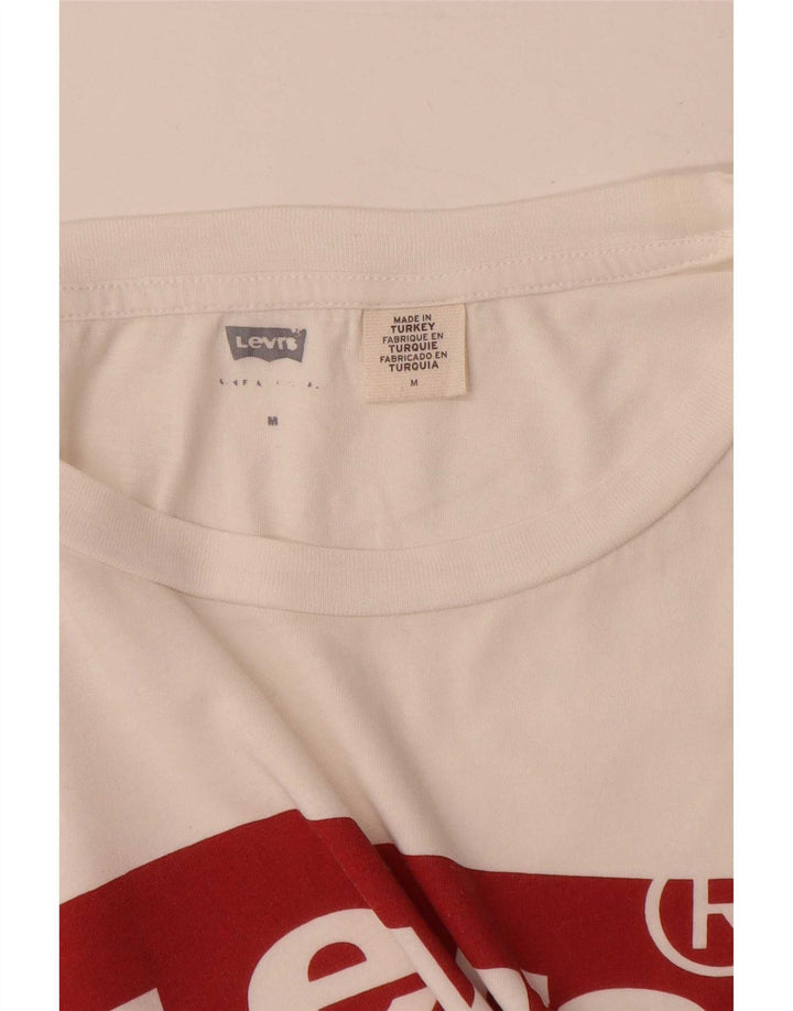 Camiseta feminina gráfica Levi's UK 14 médio branco