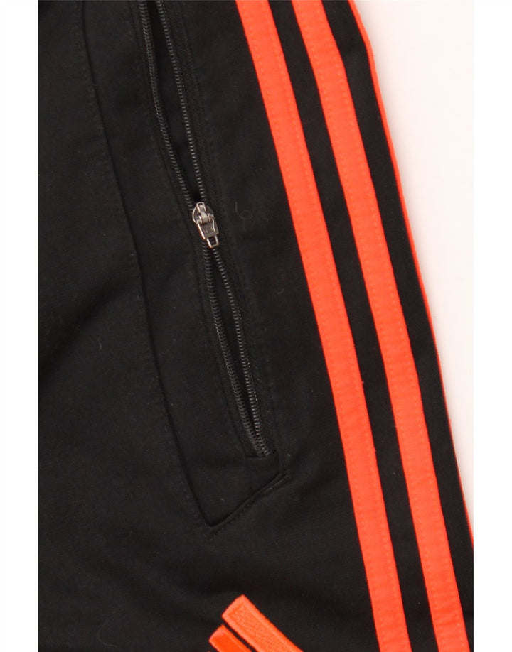 Calça de treino masculina Adidas Joggers grande preto colorblock poliéster