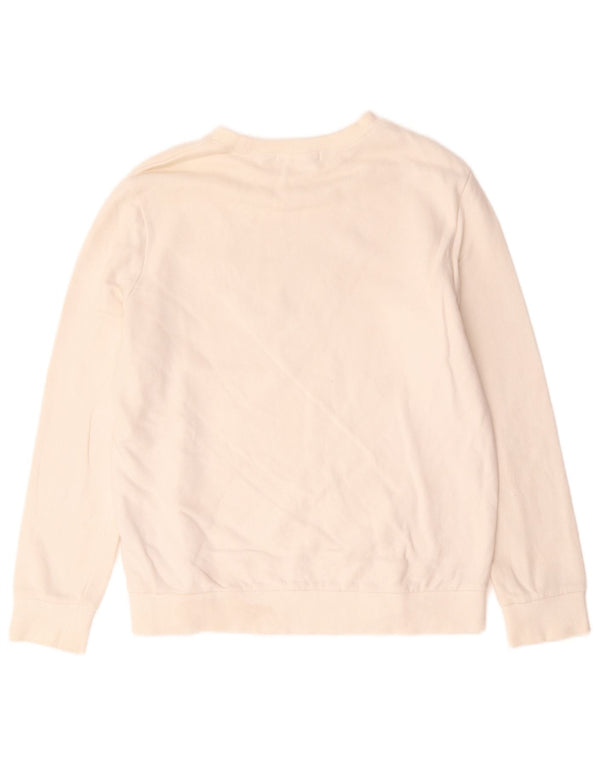 Suéter gráfico feminino Guess UK 14 médio off white algodão