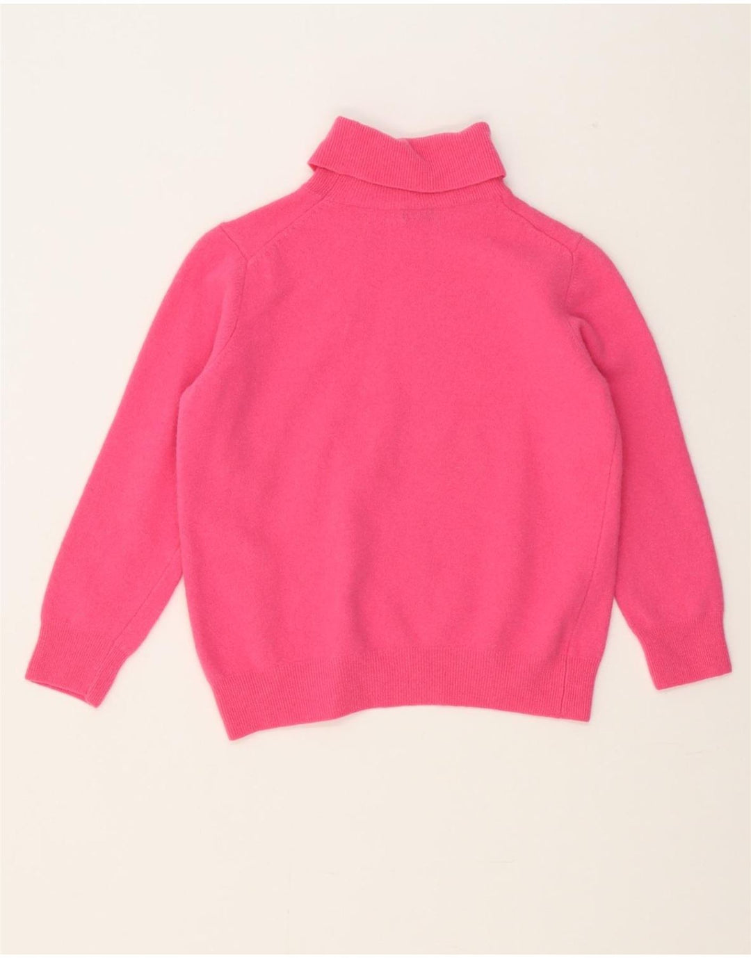 BENETTON Girls Roll Neck Jumper Sweater 11-12 Years Pink Vintage Benetton and Second-Hand Benetton from Messina Hembry 