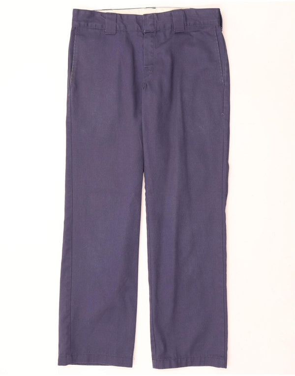 Calça Chino Masculina Slim Straight Dickies W32 L32 Poliéster Azul Marinho