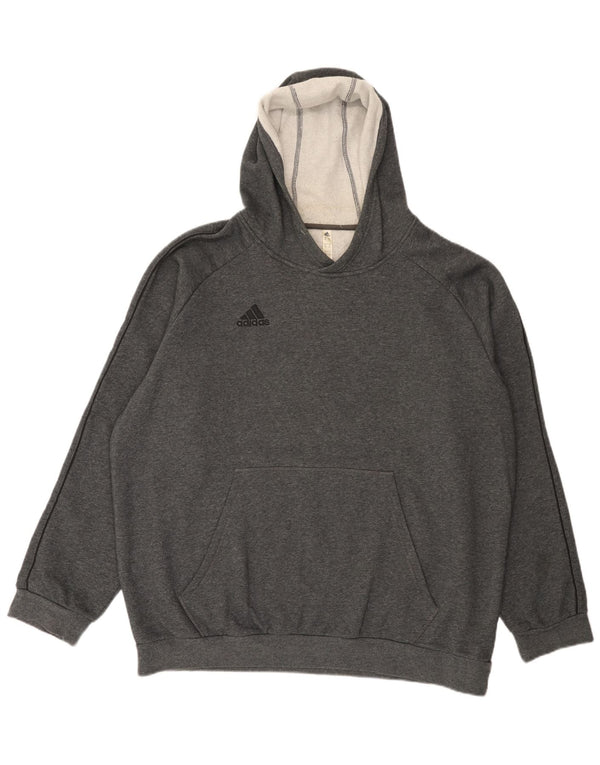 Adidas Mens Hoodie Jumper 2XL Algodão Cinza