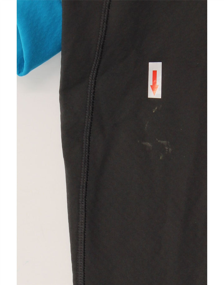 Pulôver masculino Canterbury com zíper e gola em bloco colorido azul pequeno