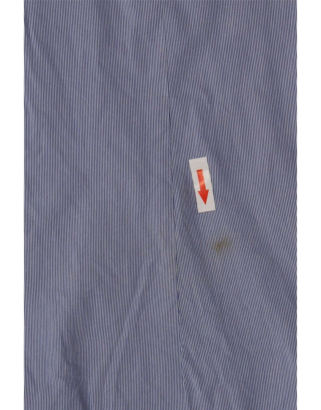 Camisa masculina Roberto Cavalli tamanho 39 risca de giz azul médio