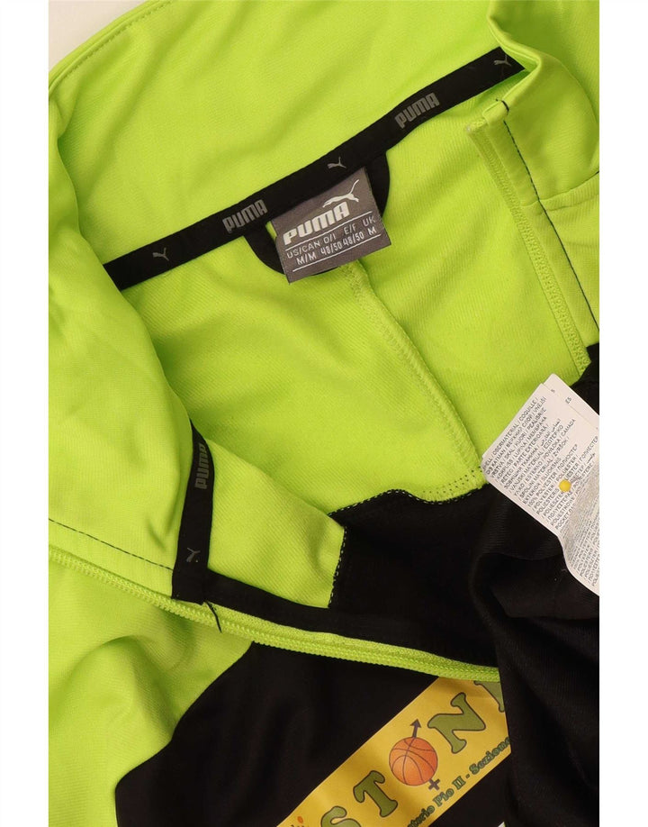 Puma Mens Graphic Tracksuit Top Jaqueta Médio Preto Colorblock Poliéster