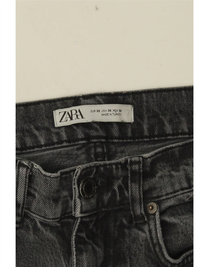 Zara Mens Straight Jeans EU 38 Pequeno W30 L32 Cinza