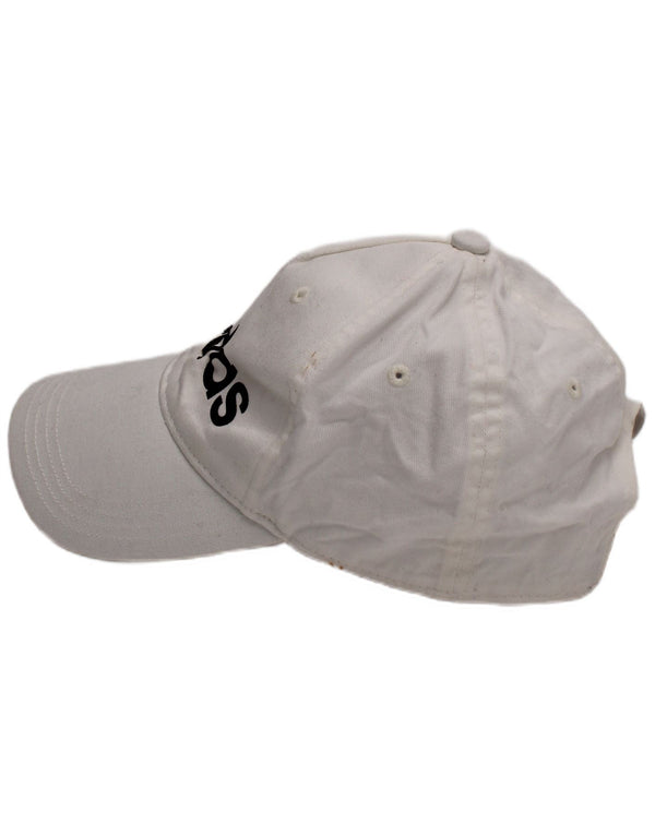 Boné de beisebol gráfico masculino Adidas tamanho único algodão branco