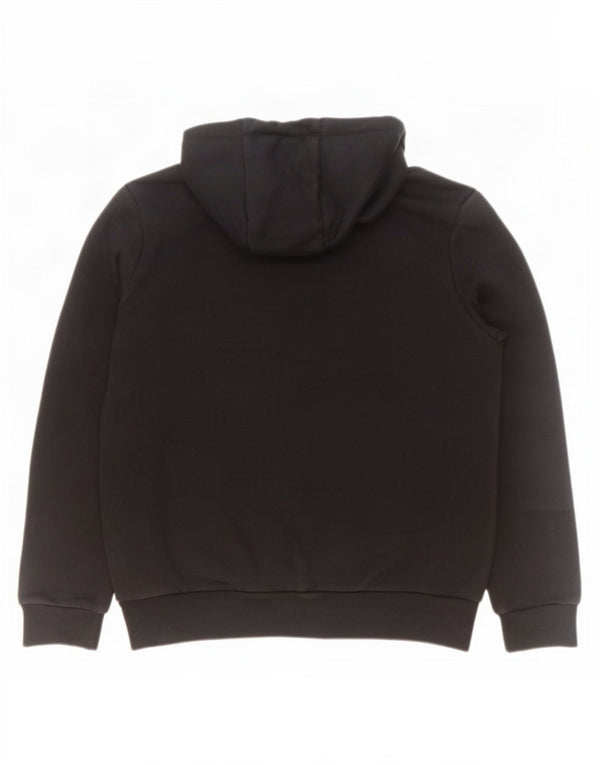 Puma masculino gráfico moletom com capuz pequeno algodão preto