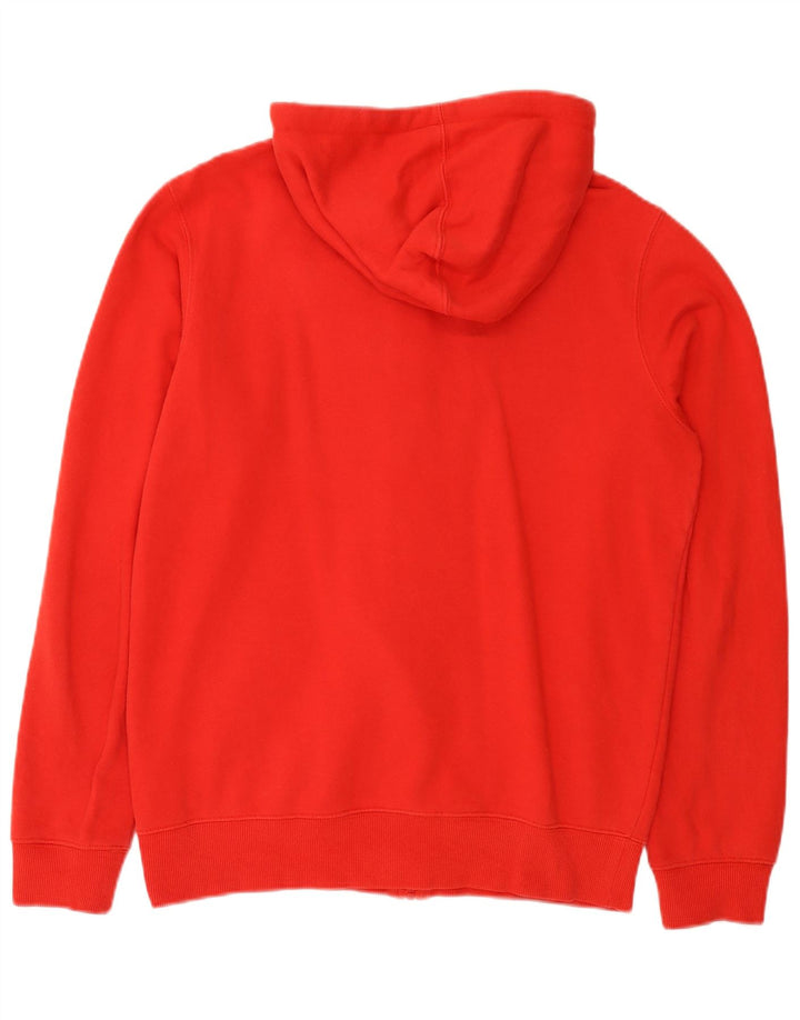 Suéter masculino Fila com capuz e zíper gráfico pequeno algodão vermelho