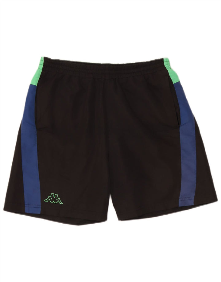 Shorts de natação masculino Kappa médio preto colorblock poliéster