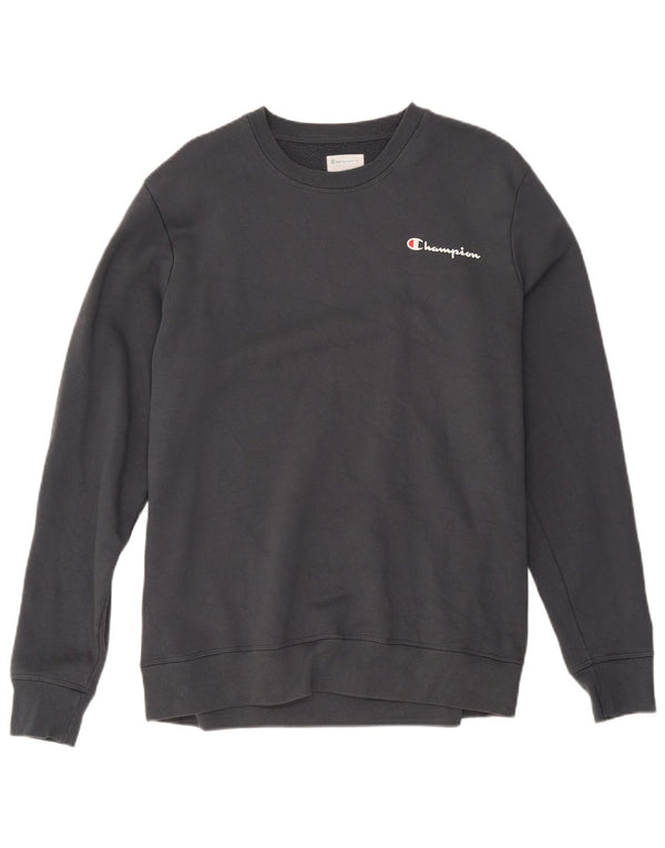 Champion moletom masculino jumper grande algodão cinza