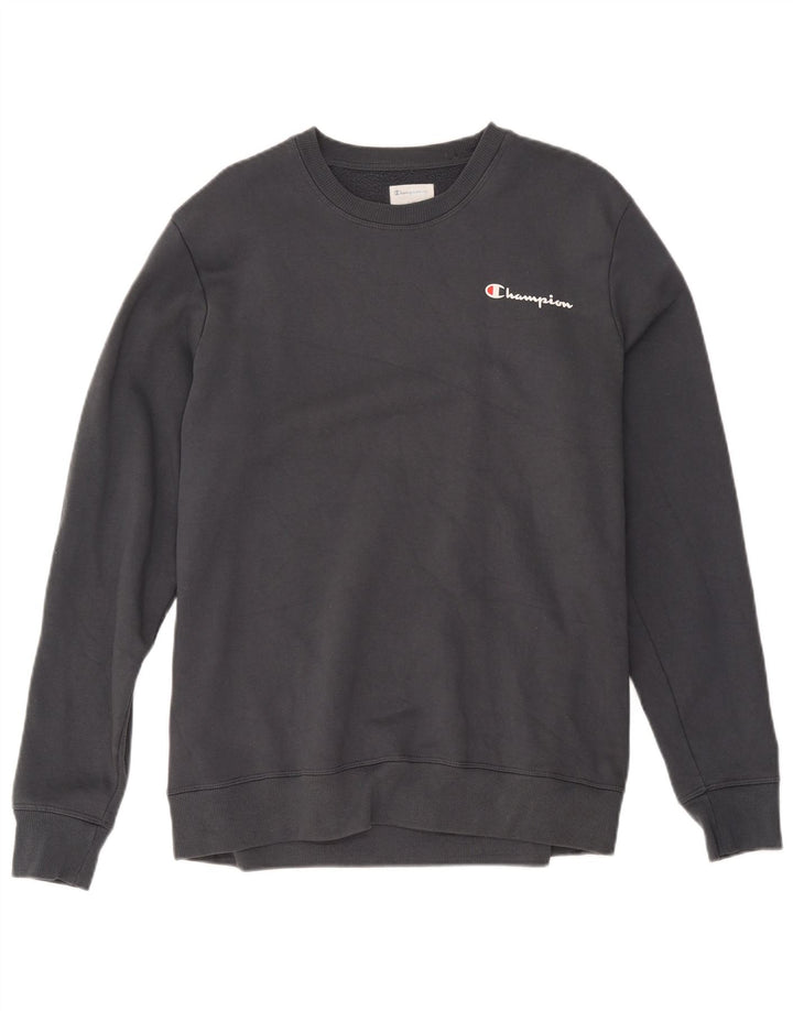 Champion moletom masculino jumper grande algodão cinza