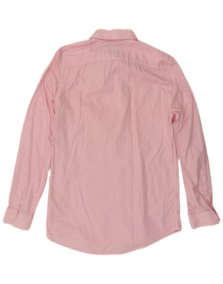 Camisa masculina Jack Wills pequena rosa houndstooth algodão