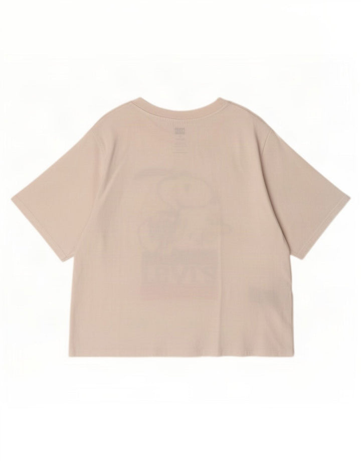 Camiseta feminina Levi's Peanuts Oversized Graphic UK 10 pequena branca
