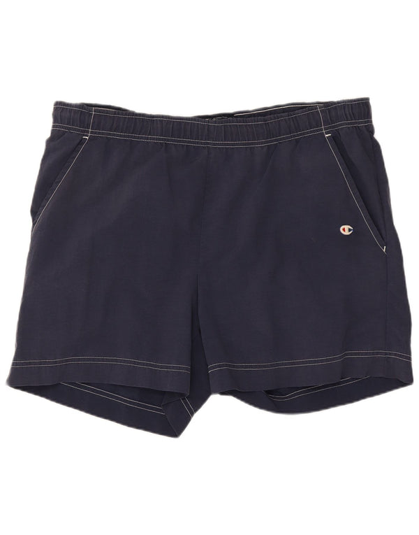 Shorts esportivos masculinos Champion pequenos azul marinho