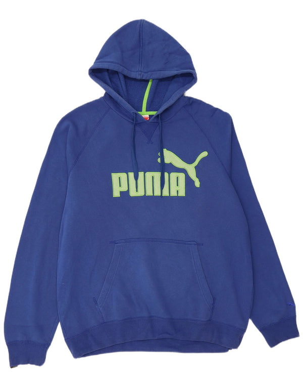 PUMA Mens Graphic Hoodie Jumper XL Azul Algodão