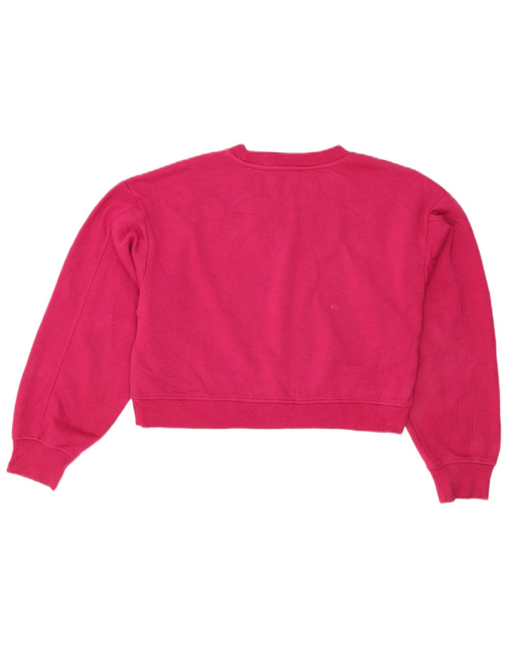 Moletom Zara feminino cropped UK 14 algodão rosa médio