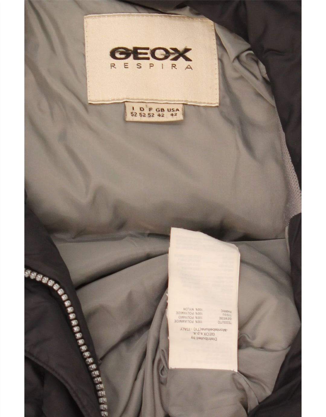 Jaqueta acolchoada masculina Geox UK 42 XL poliamida preta