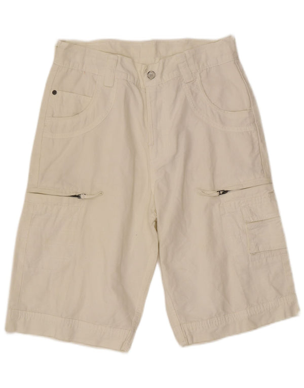 Wrangler Mens Fitz Cargo Shorts W30 Médio Algodão Branco