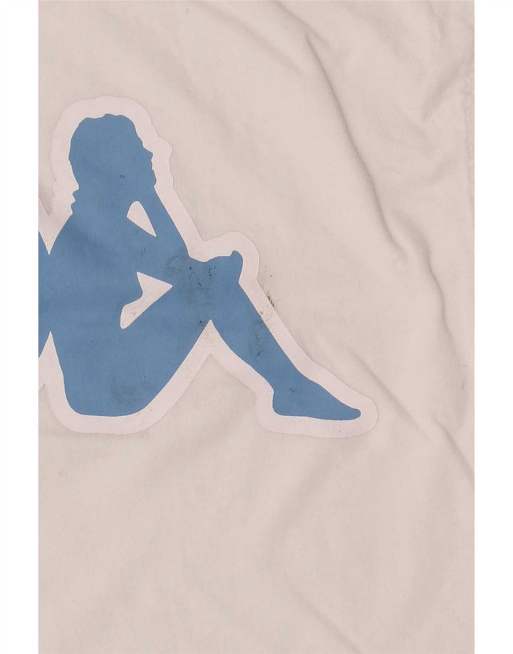 Kappa Mens Graphic Vest Top Médio Algodão Branco