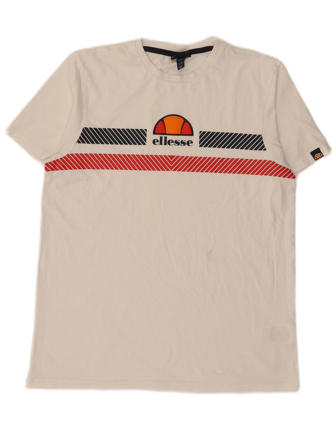 Camiseta masculina gráfica ELLESSE Top médio algodão branco