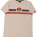 Camiseta masculina gráfica ELLESSE Top médio algodão branco