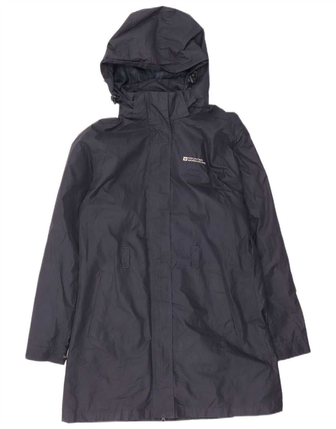 Capa de chuva feminina com capuz Mountain Warehouse UK 12 poliéster azul marinho médio