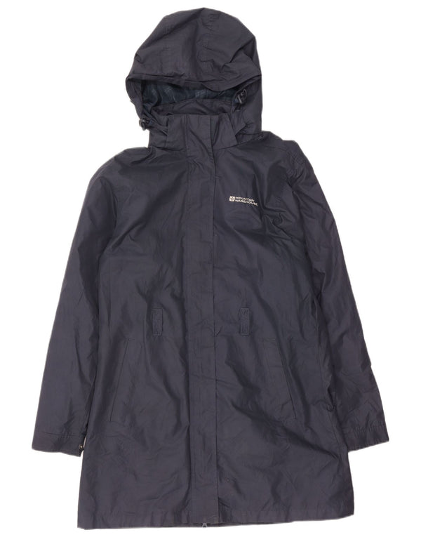 Capa de chuva feminina com capuz Mountain Warehouse UK 12 poliéster azul marinho médio