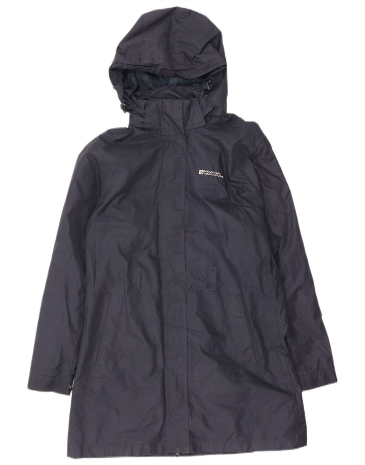 Capa de chuva feminina com capuz Mountain Warehouse UK 12 poliéster azul marinho médio