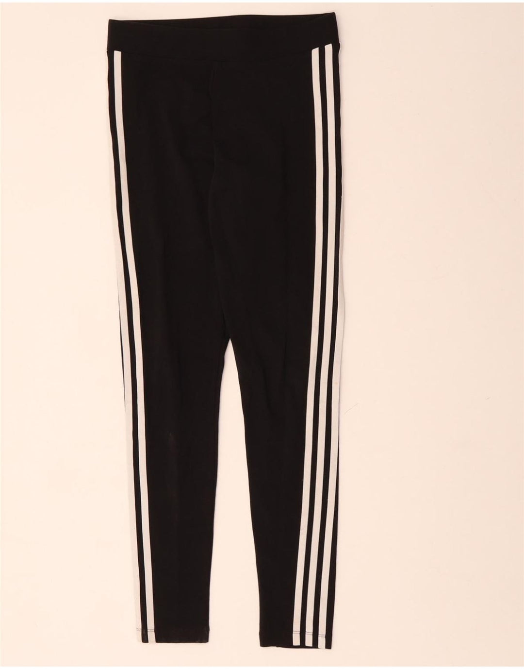 ADIDAS Womens Leggings UK 8/10 Pequeno Algodão Preto