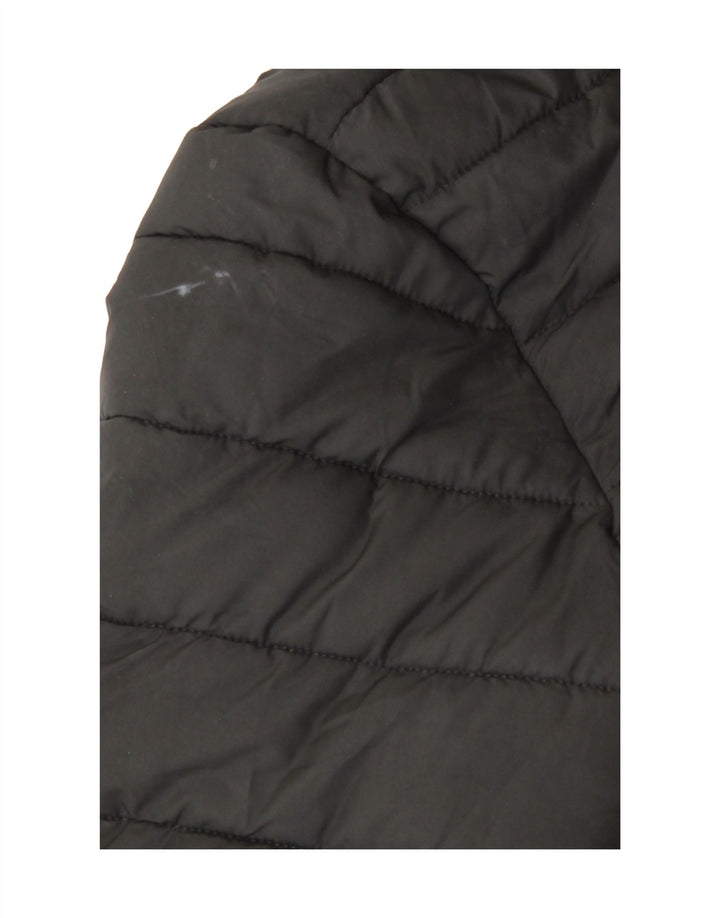 Jaqueta acolchoada com capuz feminina Superdry UK 12 poliéster preto médio
