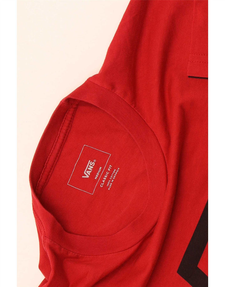 Camiseta Vans Masculina Classic Fit Graphic Top Médio Algodão Vermelho