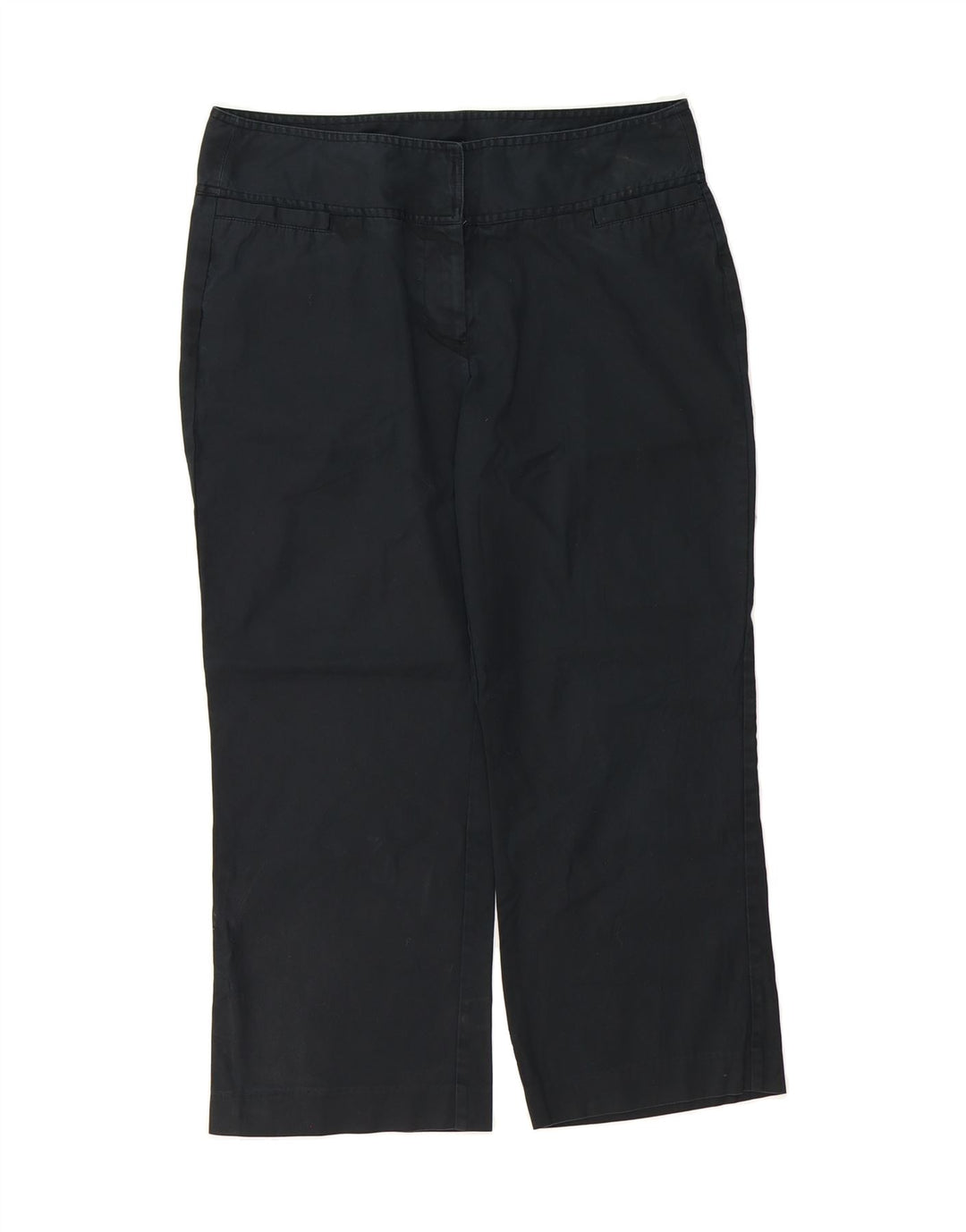 MOSSIMO Womens Straight Cropped Trousers US 10 Large W32 L24 Black Cotton Vintage Mossimo and Second-Hand Mossimo from Messina Hembry 