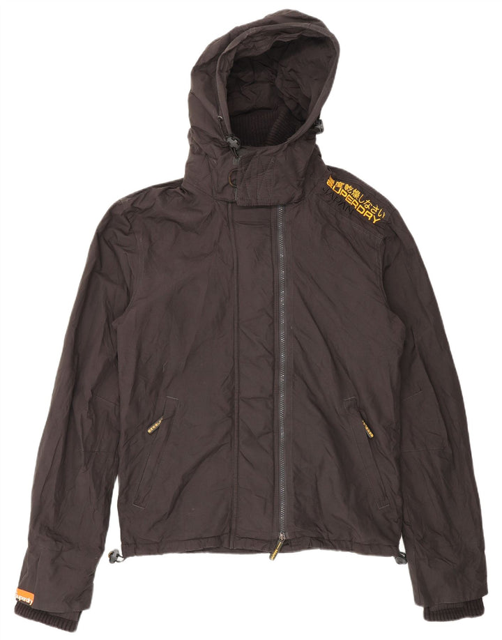 Jaqueta corta-vento masculina Superdry Windcheater Graphic UK 36 pequena preta
